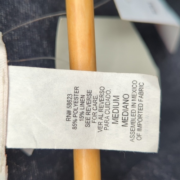 Women's Claudia Richard Linen Blend Open Front Blue Cardigan Sweater - M NWT - Picture 3 of 6